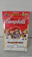 Front of sealed Campbell's Collection 36-count trading card box