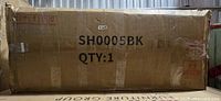Cardboard shipping box labeled SH0005BK QTY:1