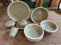 Full set arranged showing all dishes