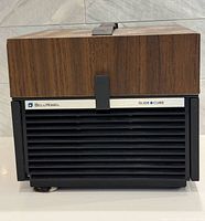 Front and top view of Bell & Howell Slide Cube projector