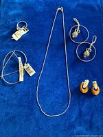 Entire lot displayed on blue cloth