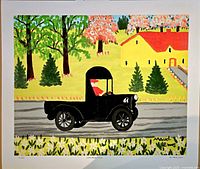 Full view of lithograph showing artwork and border