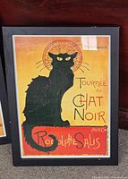 Front view of framed Le Chat Noir poster