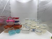 Entire assortment of Lock & Lock containers displayed together