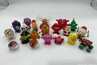Full group shot of 20 assorted holiday wind-up toys