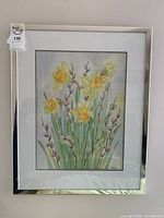Front view of framed Jo Wodz botanical print