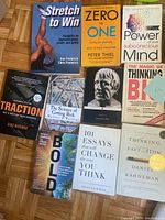 All ten paperback books laid out showing front covers and titles