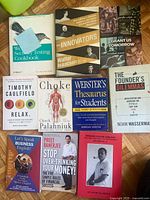 All ten books laid out showing front covers and titles