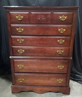 Front view of entire chest showing overall design, finish and hardware