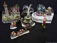 Group shot of all village decor pieces