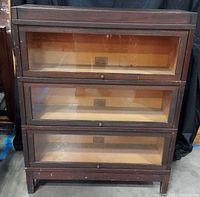 Front view of three-section Globe-Wernicke barrister bookcase