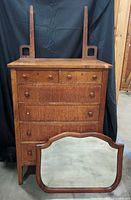 front view of dresser with detached mirror