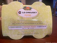 Front of Le Creuset Poterie package showing brand and product information