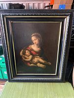 Front view of framed painting