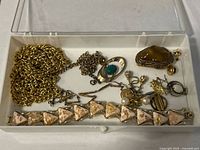 Tray overview showing all jewelry pieces