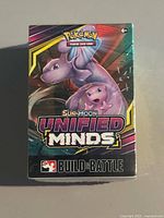 Front view of sealed Pokémon Sun & Moon Unified Minds Build & Battle Box