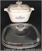 Casserole with matching lid and extra lid displayed