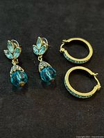 Both earring pairs front view