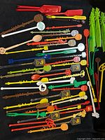 All swizzle sticks spread out showing variety