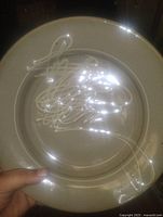 Front of the plate showing glaze and swirl design