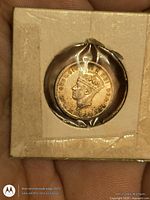 Obverse of 1941 Newfoundland 5 cent coin in 2x2 holder