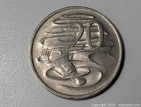 Reverse showing platypus and 20 denomination