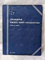 Front cover of blue Canadian Small Cent Collection album