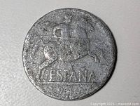 Obverse showing horseman, legend “ESPAÑA” and date