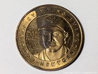 Obverse view showing portrait, year, award text and name