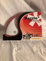 Front of retail box showing Dazzle DVD Recorder Plus branding and image of capture hardware