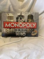 Front of sealed Doctor Who Monopoly box