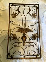 Full view of rectangular metal wall art panel