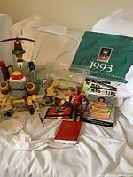 Group shot of all items on white background