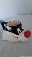 Front-top view of Sylvester the Cat ceramic mug