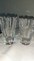 Both Orrefors crystal vases side by side
