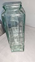 Full view of rectangular glass vase front