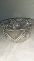 Full view of crystal bowl showing chevron cut pattern