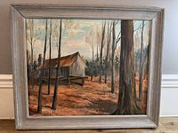 Front view of framed painting