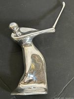 Full view of Hoselton golfer sculpture front/side