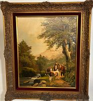 Full view of framed painting