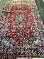 Full view of entire rug showing pattern and colours