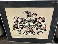 Framed silkscreen print showing full artwork and mat