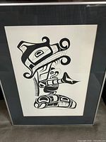 Full framed silkscreen print in mat and frame