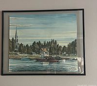 Full view of the signed limited edition print in a temporary frame