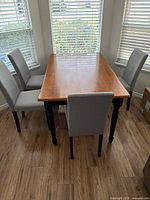 Dining table with four chairs overall view