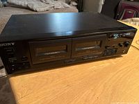 Front view of Sony TC-WR445 showing dual cassette wells and controls