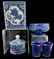 Group shot of all five ceramic items