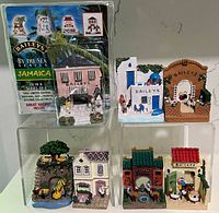 All six Bailey's porcelain miniatures displayed together