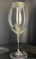 Full view of wine glass against dark background