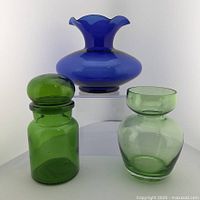 Front view of all three glass pieces together